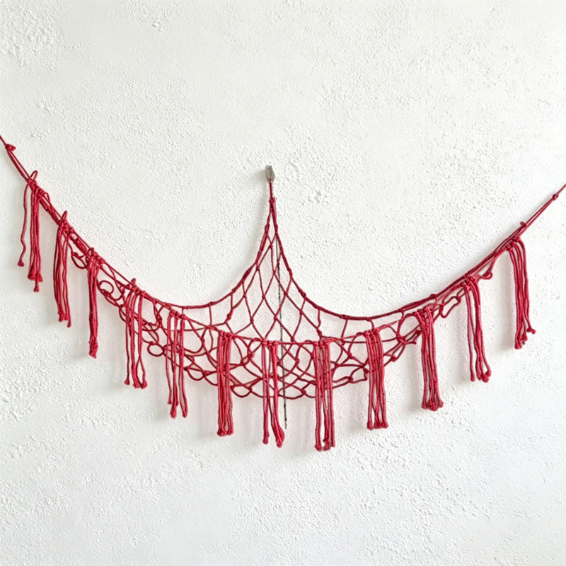 CouldNook Macrame Wall Storage Hammock - Room Organizer Decor