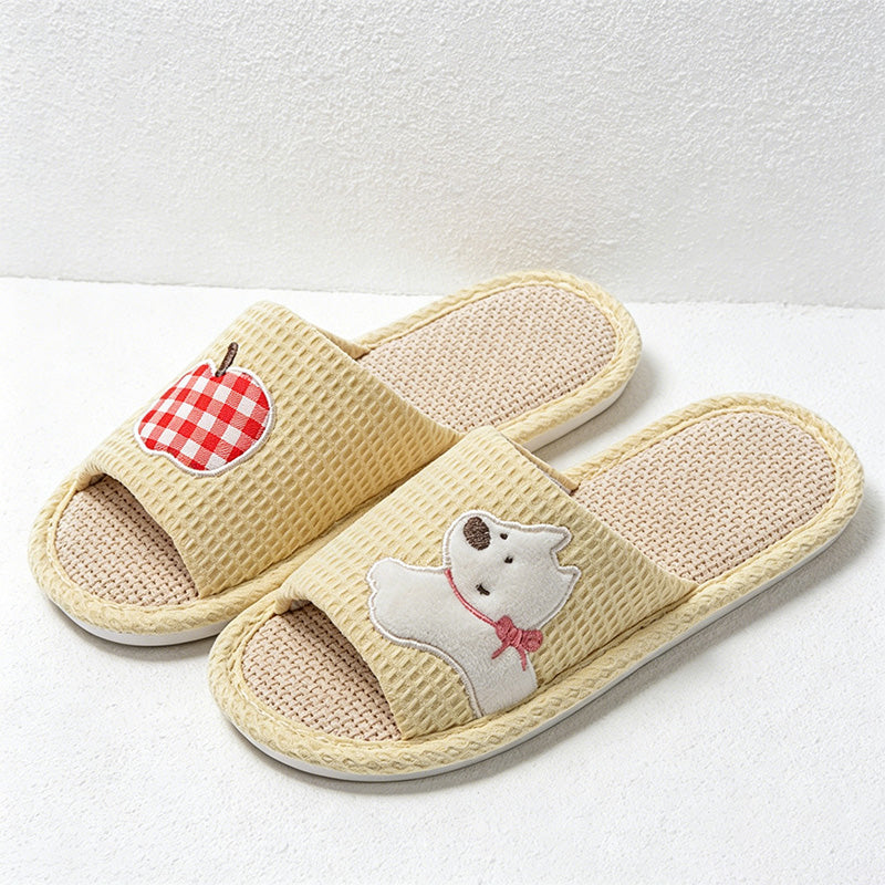 CouldNook Animal Fruit Open Toe Slippers - Cozy Room Display Accent