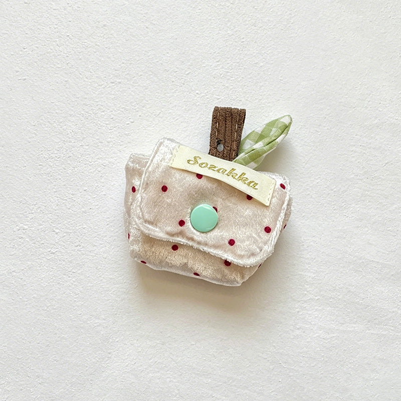 CouldNook Velvet Mini Earbud Pouch - Key Ring Storage Case