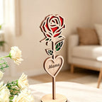 CouldNook Layered Laser Cut Wooden Mama Rose Ornament Gift Box Set