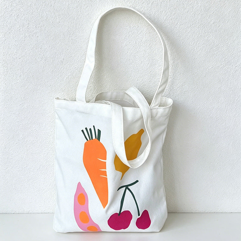 CouldNook Fruit Print Canvas Tote Bag - Everyday Carry Accent