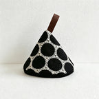 CouldNook Denim Triangular Pot Cap - Aesthetic Embroidered Handle Cover