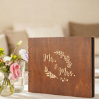 CouldNook Wood Wedding Guest Book - Keepsake Memory Album