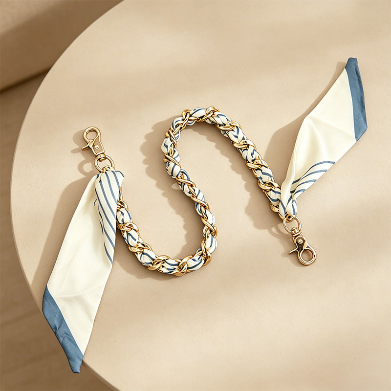 CouldNook Braided Short Bag Strap - Printed Tail Accent