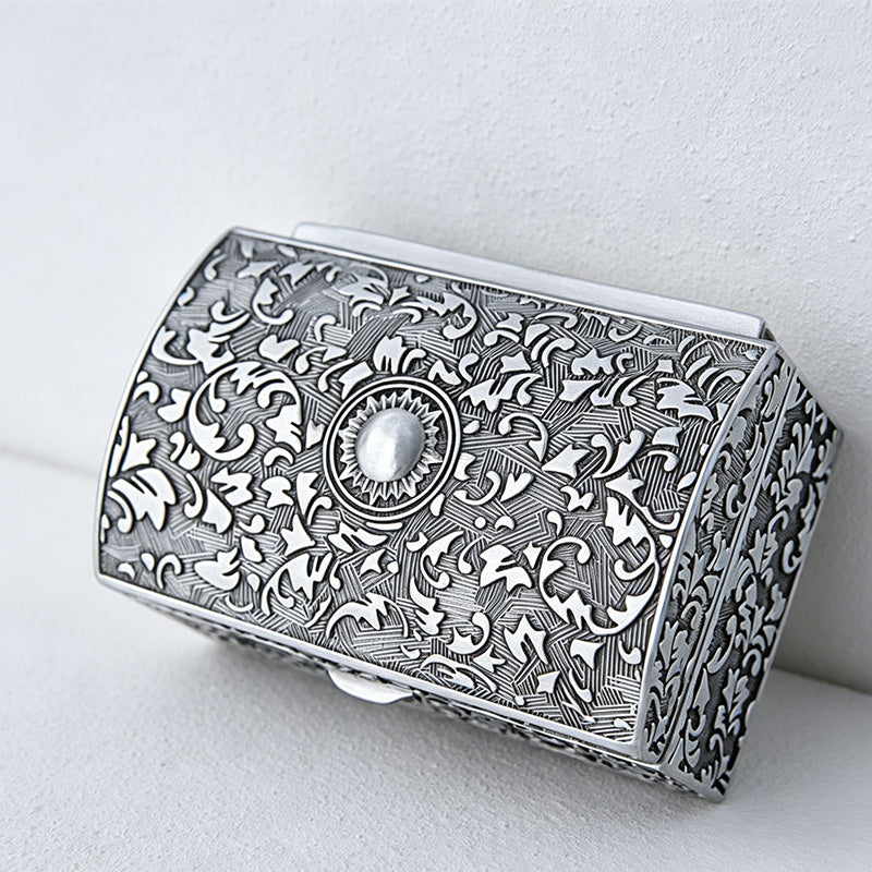 CouldNook Classic Mini Jewelry Box - Aesthetic Metallic Utility Box