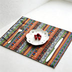 CouldNook Double-Layer Ethnic Placemat - Aesthetic Linen-Cotton Mat