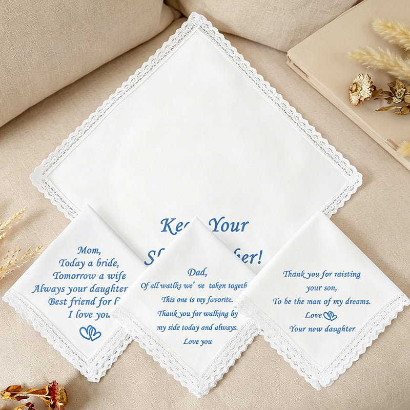 CouldNook Sentiment Handkerchief - Wedding Gift Keepsake
