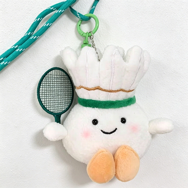 CouldNook Shuttlecock Plush Bag Charm - Sporty Display Accent