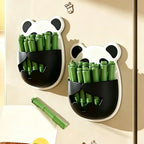 CouldNook Panda Bamboo Magnetic Food Clip Storage Set - Countertop Organizer