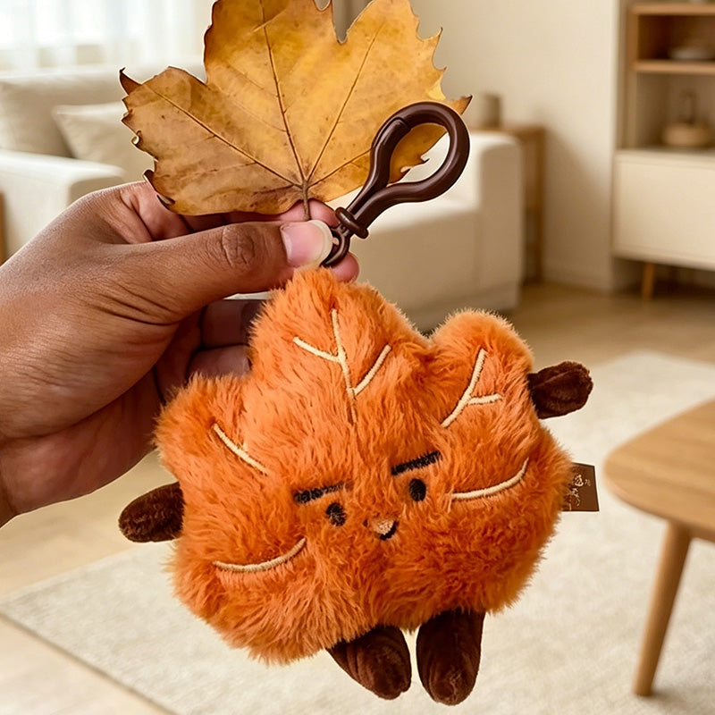 CouldNook Autumn Leaf Plush Bag Charm - Seasonal Accent