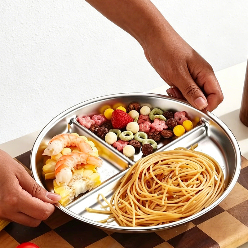CouldNook Stainless Steel Divided Plate - Everyday Tableware