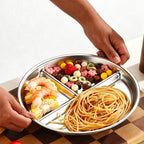 CouldNook Stainless Steel Divided Plate - Everyday Tableware