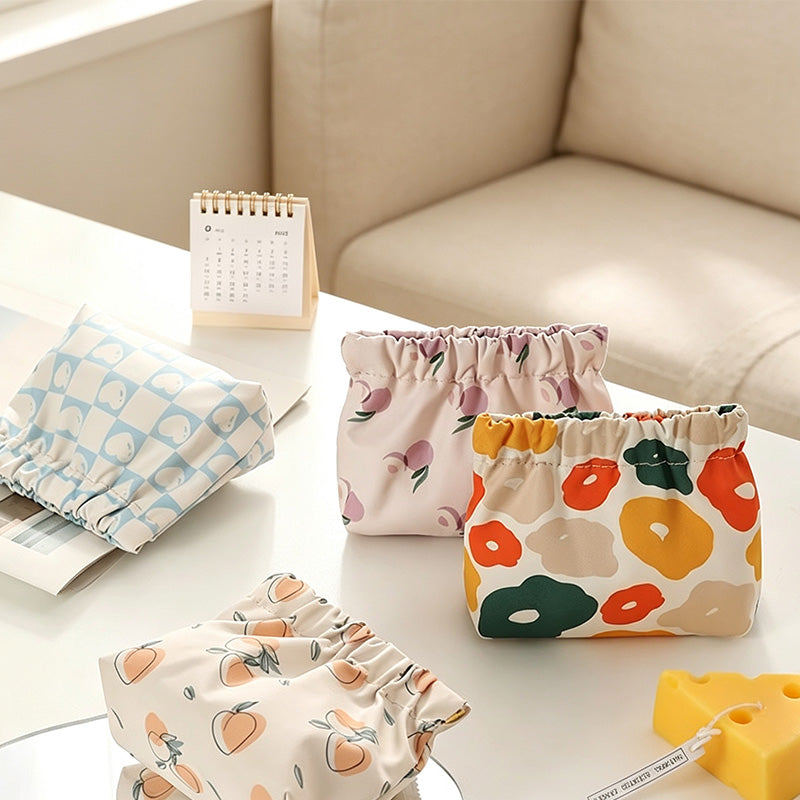 CouldNook Drawstring Rounded Pouch Organizer Bag - Everyday Use Accent