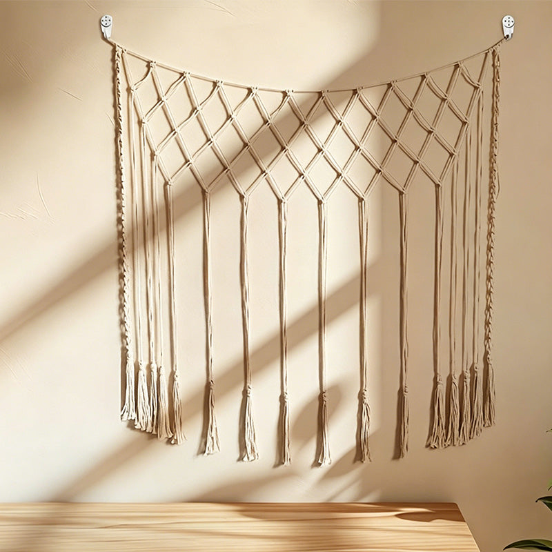 CouldNook Macrame Fringe Wall Hanging - Boho Room Accent