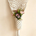 CouldNook Macrame Flower Wall Pocket - Hanging Home Decor