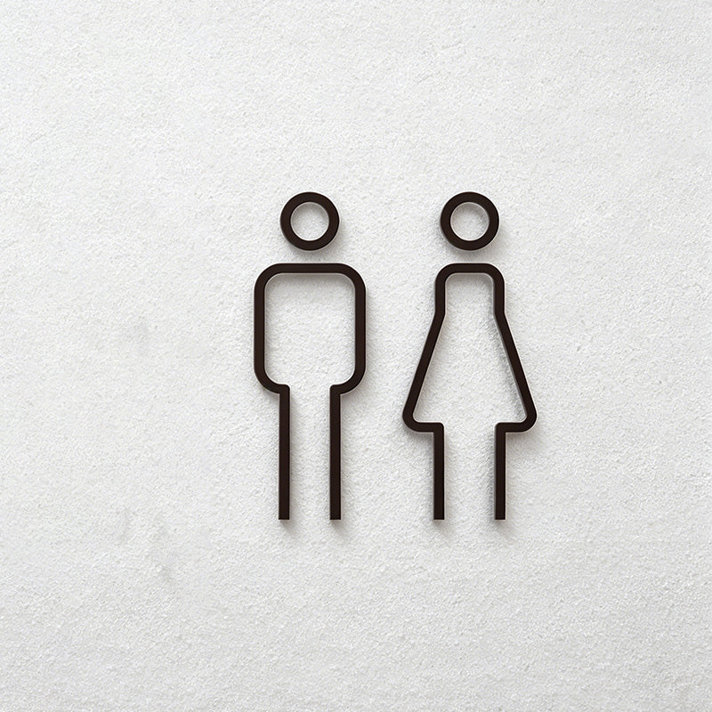 CouldNook Restroom Door Symbol Sign - Guest Room Marker