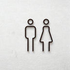 CouldNook Restroom Door Symbol Sign - Guest Room Marker