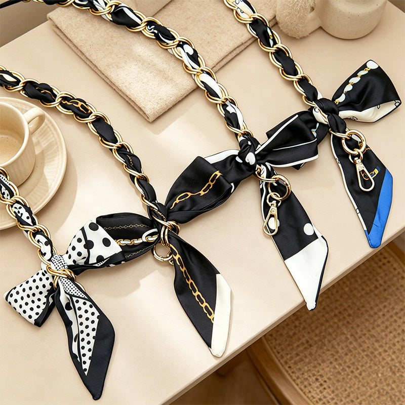CouldNook 16.54'' Pattern Bow Chain Bag Strap - Everyday Accent