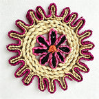CouldNook Flower Shape Corn Woven Mat - Aesthetic Natural Placemat