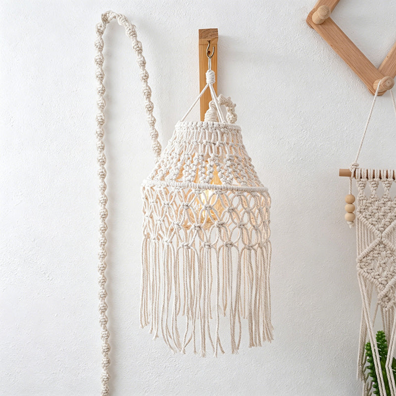 CouldNook Macrame Pendant Lampshade - Hanging Light Decor