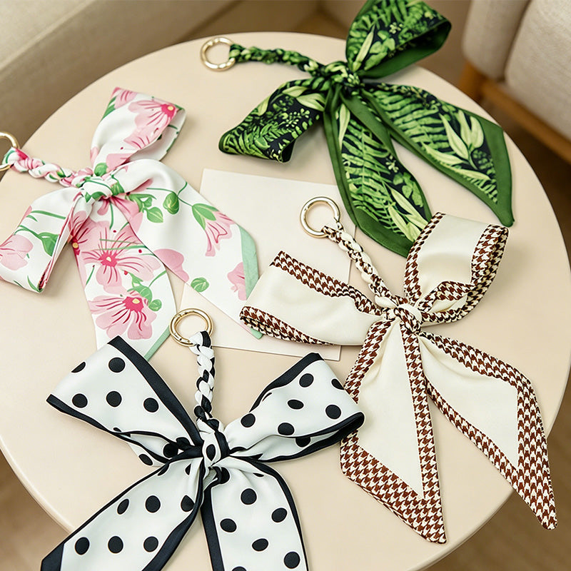 CouldNook Patterned Bow Bag Charm - Giftable Bag Accent
