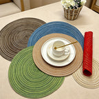 CouldNook Nordic Round Woven Placemat - Aesthetic Cotton Yarn Mat