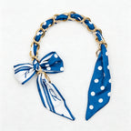 CouldNook 16.54’’ Blue Series Printed Bow Chain Bag Strap - Soft Accent