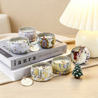 CouldNook Textured Marbled Glass Candle - Easy Storage Accent