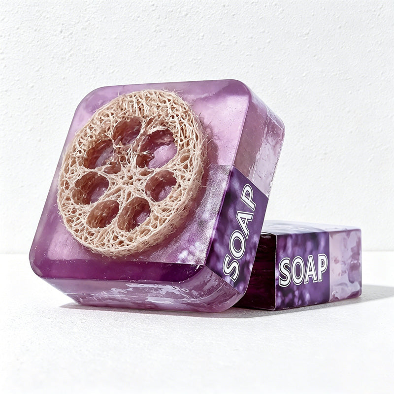 CouldNook Natural Loofah Exfoliating Soap Bar - Essential Oil Body Scrub