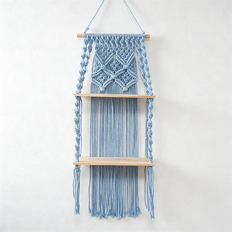 CouldNook Macrame Plant Wooden Stand Collection - Home Display Decor