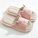 CouldNook Bunny Pattern Open Toe Slippers - Playful Kitchen Accent