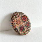 CouldNook Retro Cork Floral Sided Pocket Mirror - Dual Sided Magnifying Decor