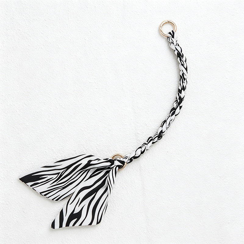 CouldNook 10.24'' Black Series Short Leaf Ribbon Bag Strap - Mini Accent