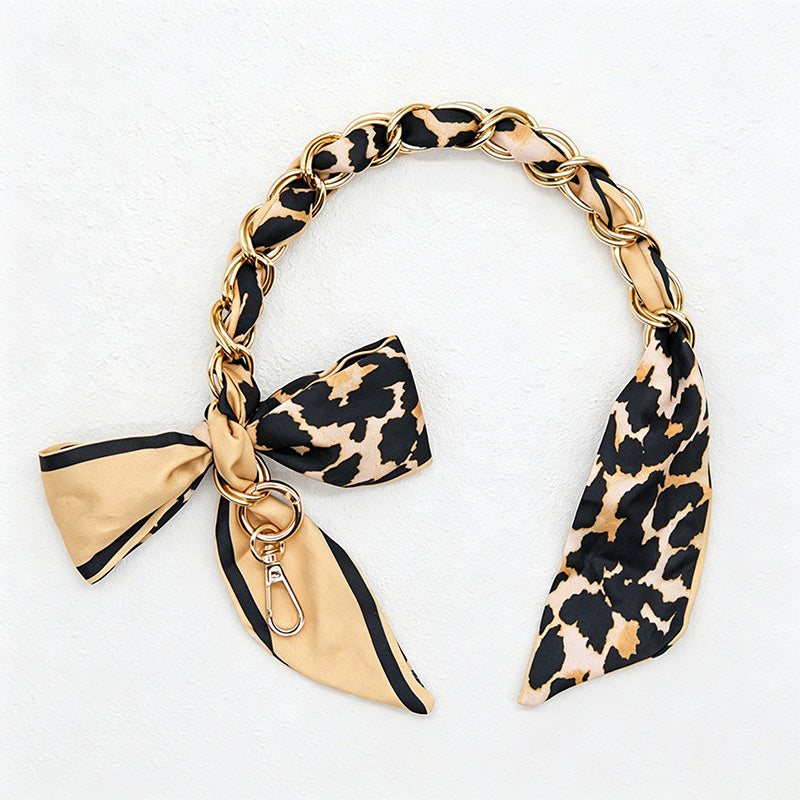 CouldNook 16.54’’ Khaki Series Printed Bow Chain Bag Strap - Soft Accent
