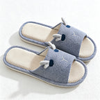 CouldNook Bunny Pattern Open Toe Slippers - Playful Kitchen Accent