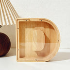 CouldNook 26-letter Wooden Money Box - Desktop Savings Ornament