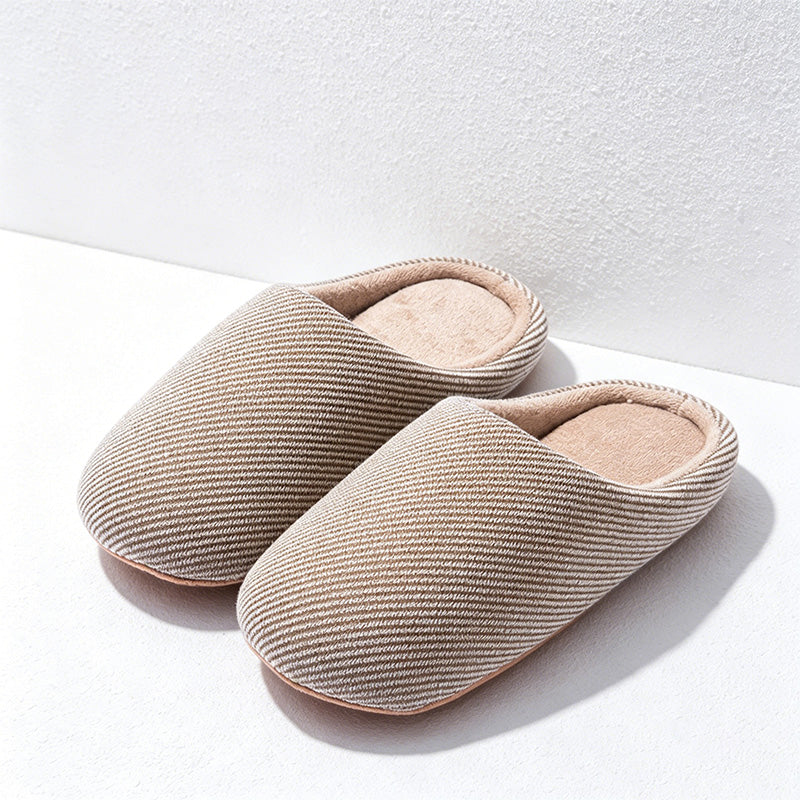 CouldNook Striped Soft Indoor Slippers- Indoor Comfort Slides