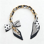 CouldNook 16.54'' Black Series Pattern Bow Chain Bag Strap - Everyday Accent