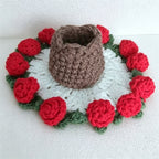 CouldNook Hand Crochet Bellflower Coaster - Floral Heat Resistant Table Decor