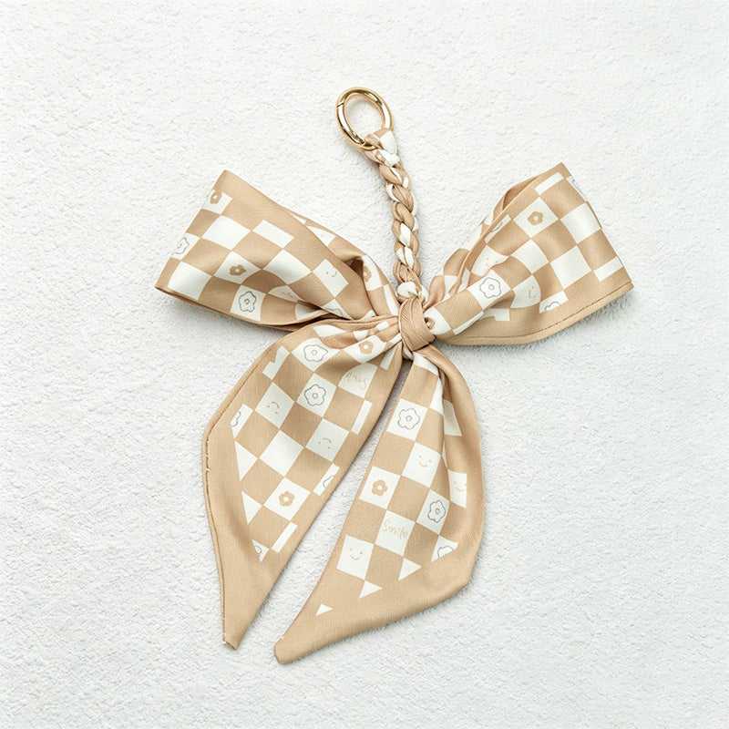 CouldNook Khaki Series Bow Bag Charm - Soft Bag Accent