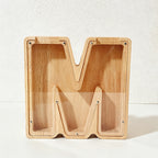 CouldNook 26-letter Wooden Money Box - Desktop Savings Ornament
