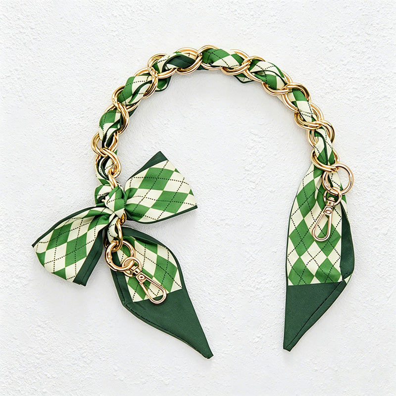 CouldNook 16.54’’ Printed Bow Chain Bag Strap - Soft Accent