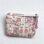 CouldNook Canvas Cosmetic Pouch Mini Zipper Makeup Coin Storage Bag - Small Storage Accent