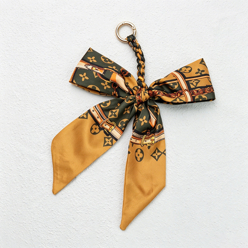 CouldNook Khaki Series Bow Bag Charm - Soft Bag Accent