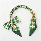 CouldNook 16.54'' Green Series Pattern Bow Chain Bag Strap - Everyday Accent