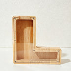 CouldNook 26-letter Wooden Money Box - Desktop Savings Ornament