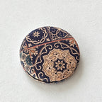 CouldNook Retro Cork Floral Round Double-Sided Pocket Mirror