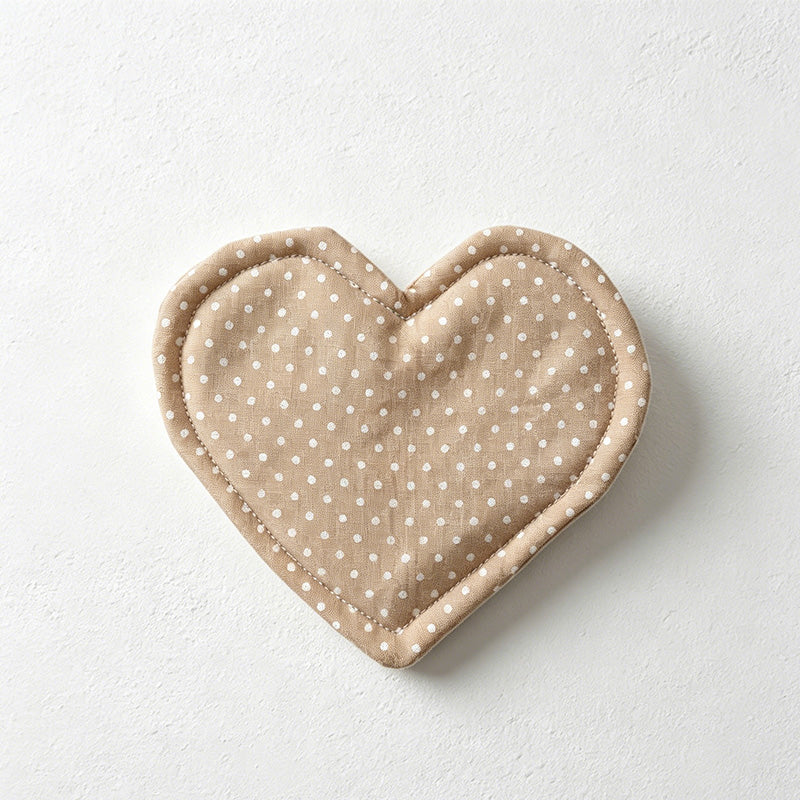 CouldNook Heart Plaid Coaster - Aesthetic insulated Fabric Mat