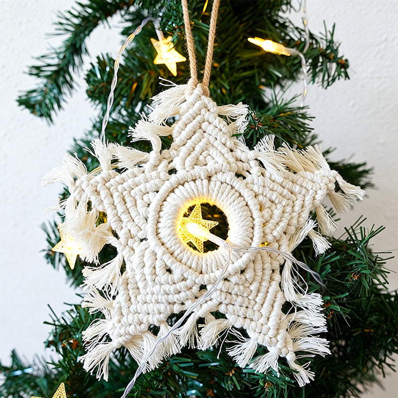 CouldNook Macrame Star Wall Hanging - Holiday Home Decor