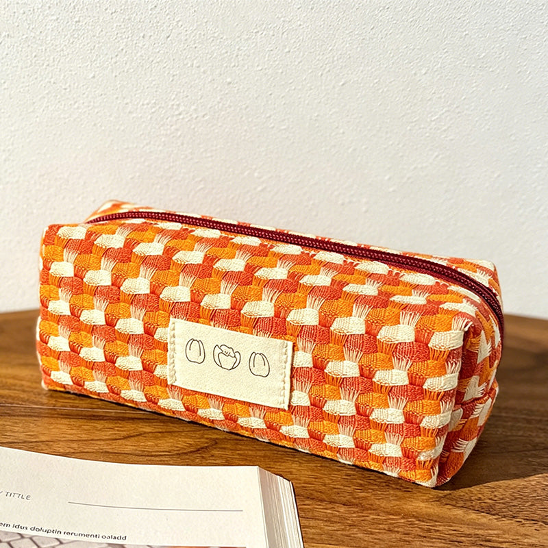 CouldNook Woven-Look Zip Storage Pouch - Desk and Travel Accent